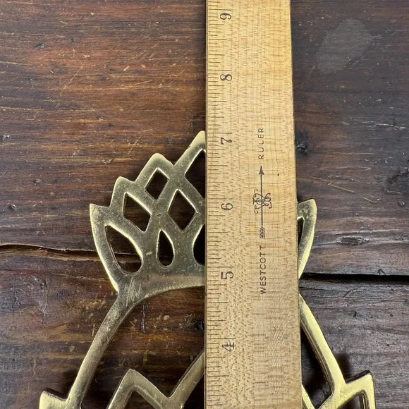 Brass Pineapple Trivet Hot Plate Vintage Style Kitchen Decor Wall Art Home - Picture 4 of 4